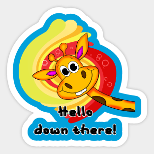 Hello Down There! (Boy) Sticker